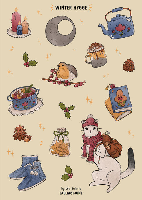 Winter Hygge - Planche d'autocollants - 2023