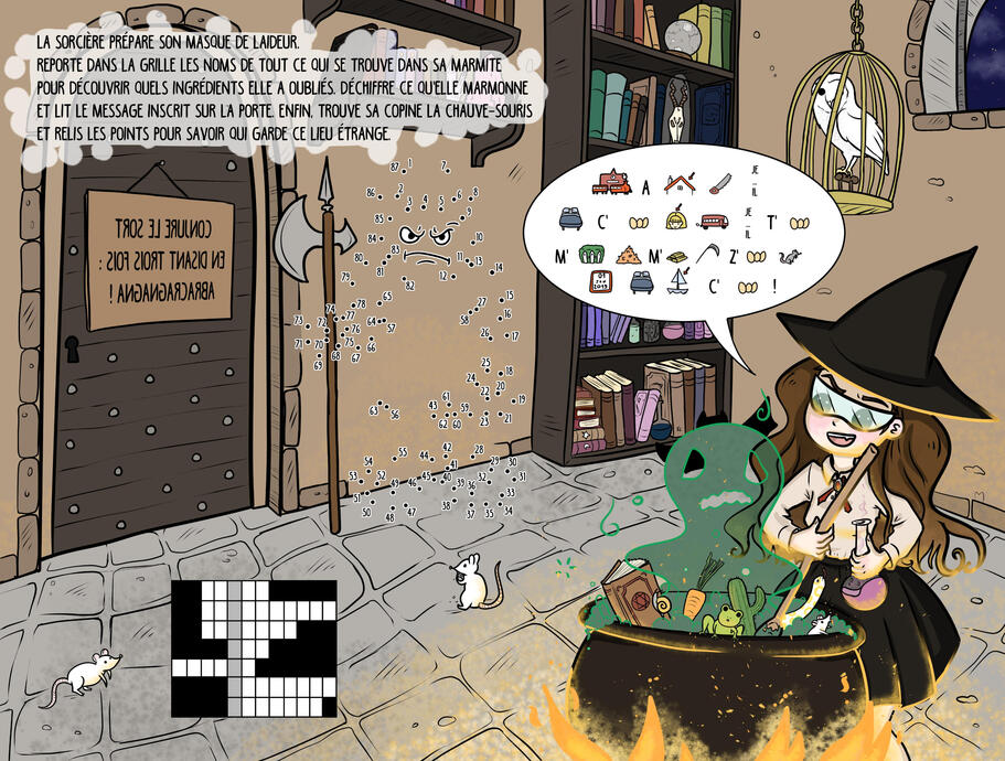 Page de jeux sorcière - Projet d'école - 2019